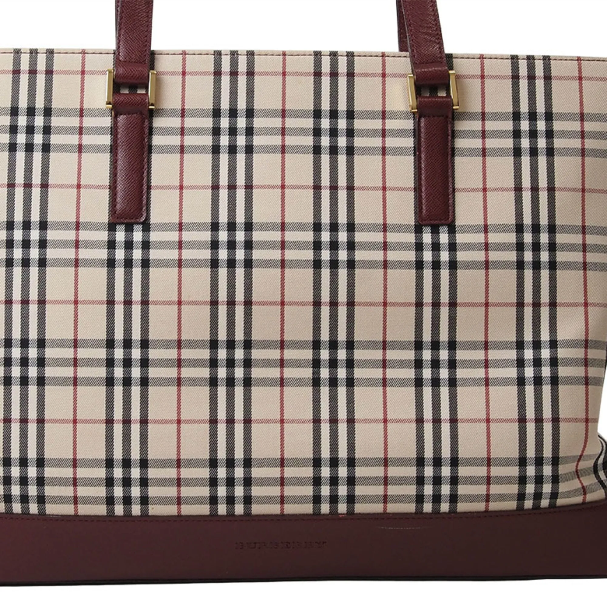 Burberry   Canvas Leather Tote Bag (Pre-Owned)