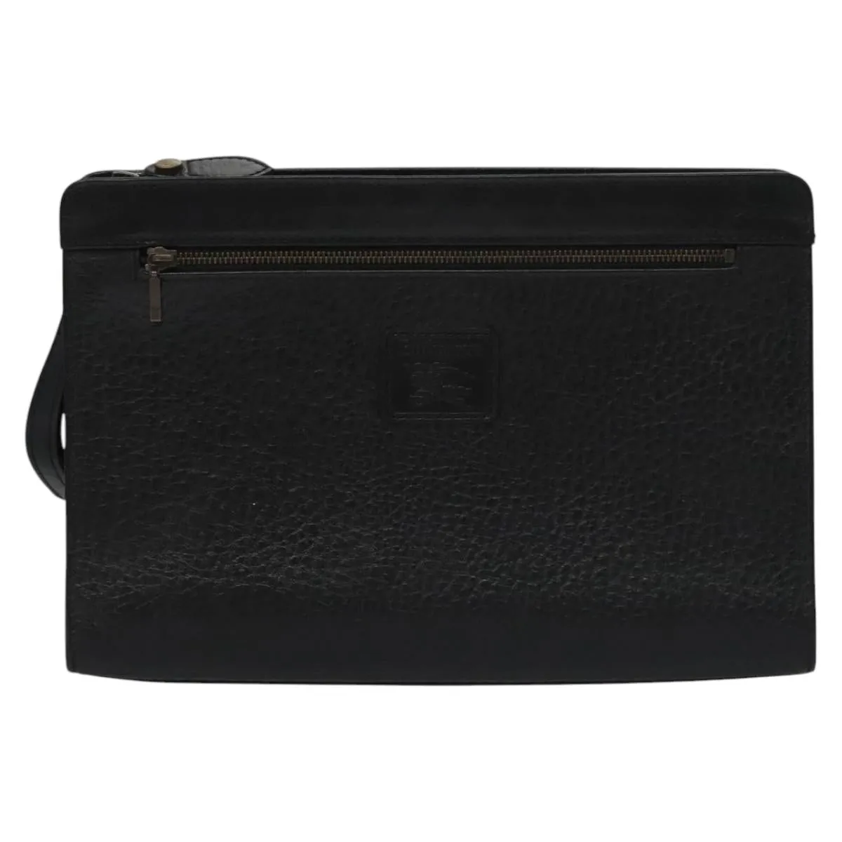 Burberry Check Link Leather Clutch Bag (Pre-Owned)