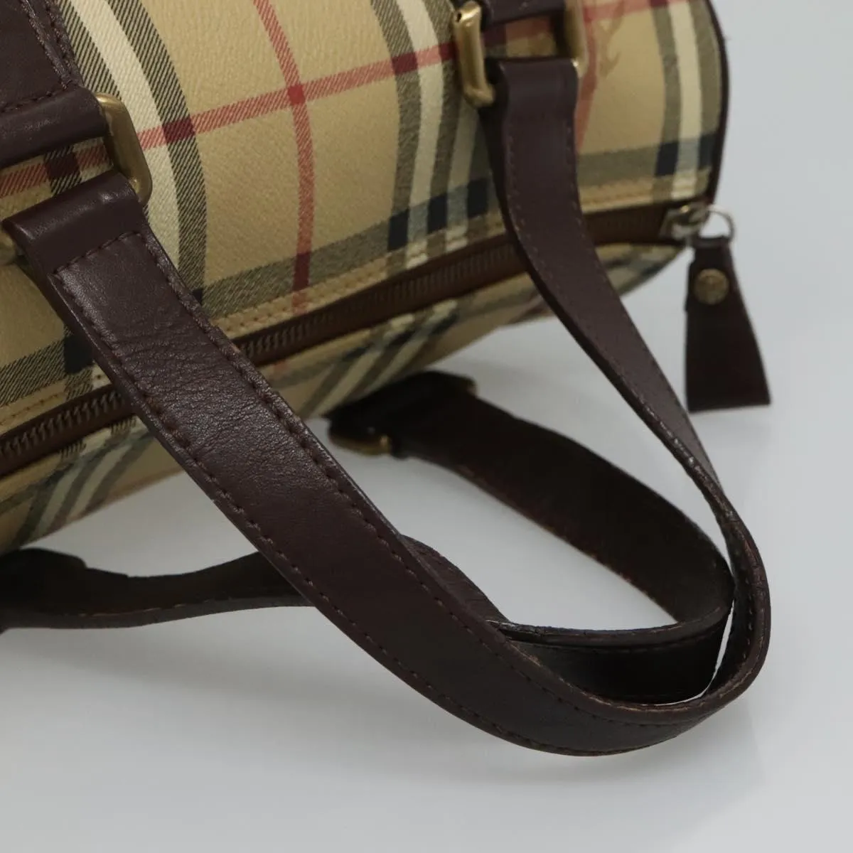 Burberry Haymarket Canvas Handbag (Pre-Owned)