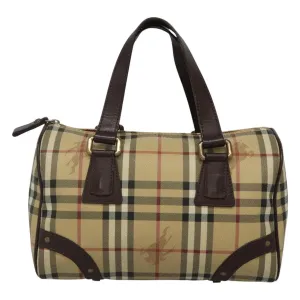 Burberry Haymarket Canvas Handbag (Pre-Owned)