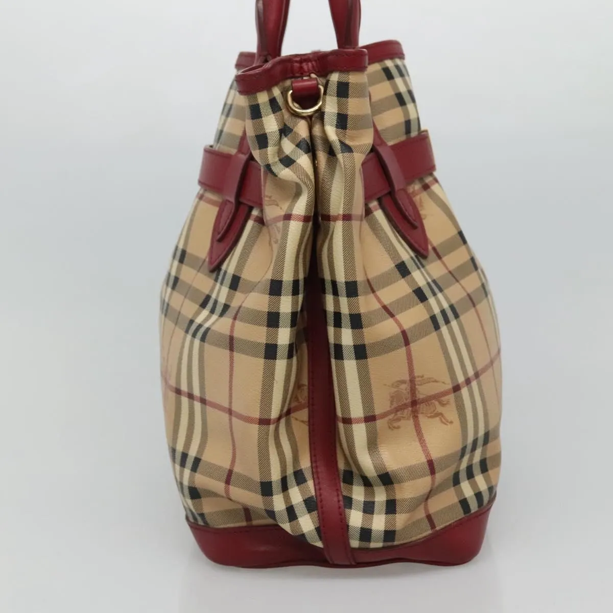 Burberry Haymarket Canvas Handbag (Pre-Owned)