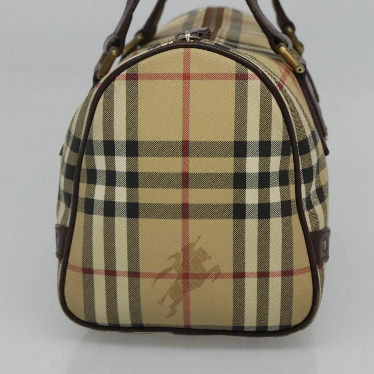 Burberry Haymarket Canvas Handbag (Pre-Owned)