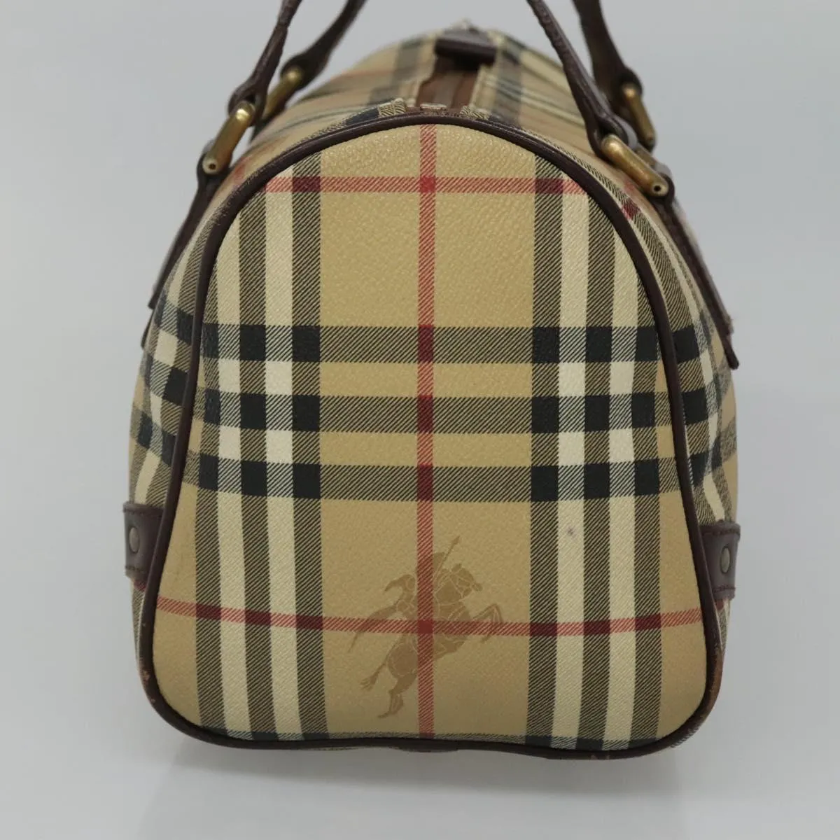 Burberry Haymarket Canvas Handbag (Pre-Owned)