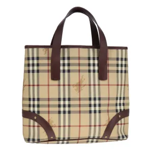 Burberry Haymarket Canvas Tote Bag (Pre-Owned)