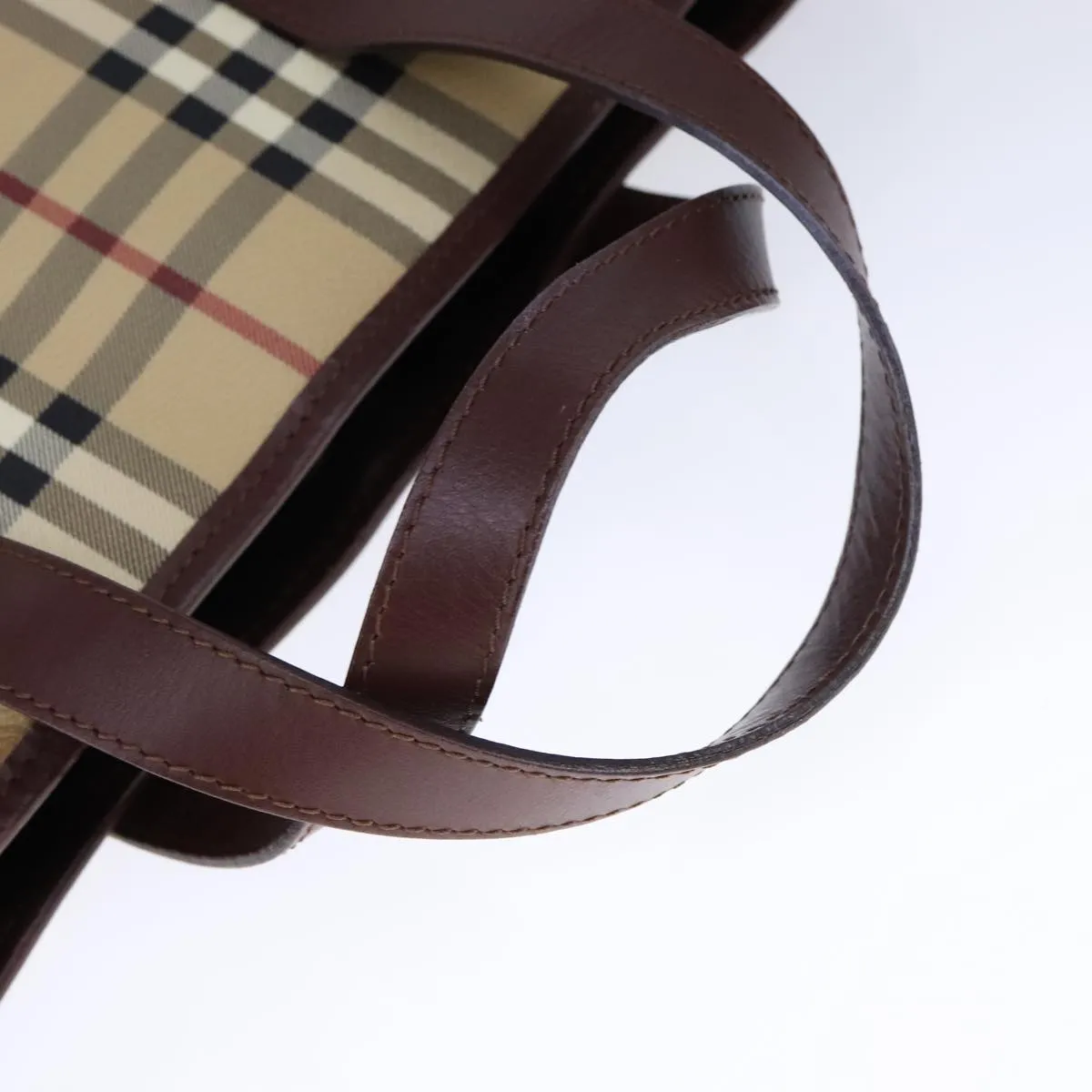 Burberry Haymarket Canvas Tote Bag (Pre-Owned)