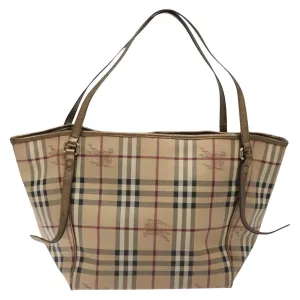 Burberry Haymarket Canvas Tote Bag (Pre-Owned)