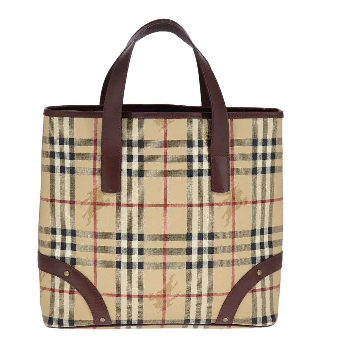 Burberry Haymarket Canvas Tote Bag (Pre-Owned)