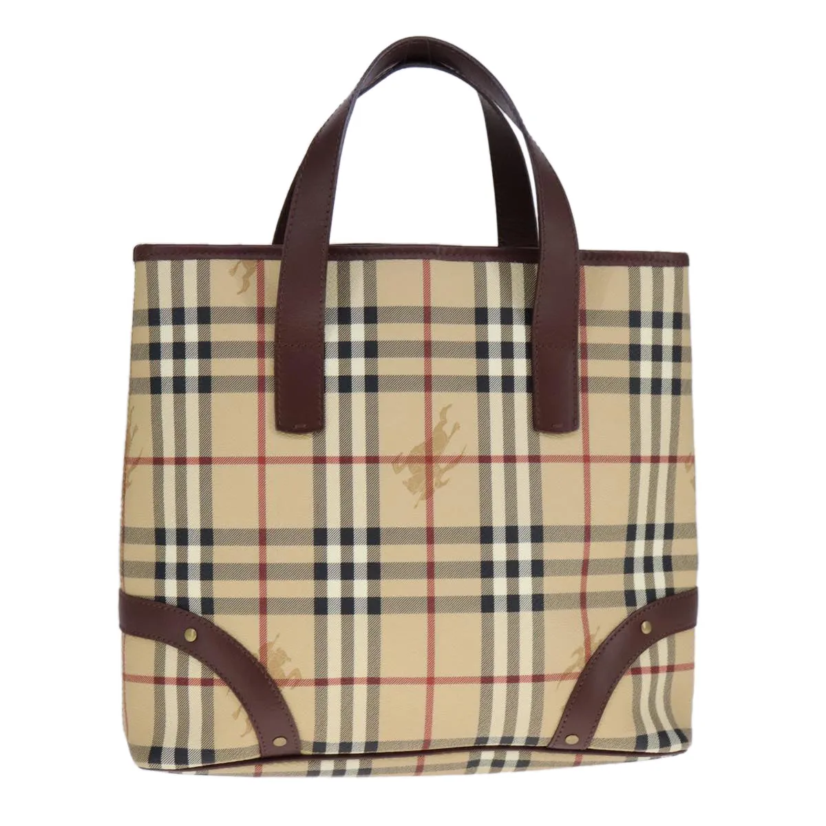 Burberry Haymarket Canvas Tote Bag (Pre-Owned)