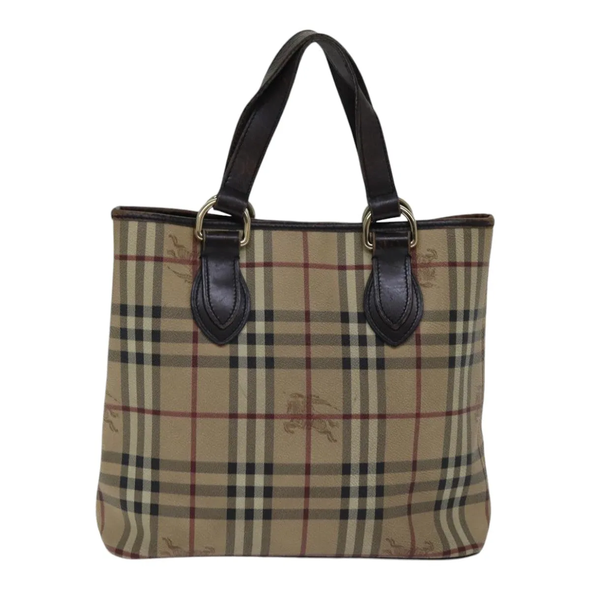Burberry Haymarket  Canvas Tote Bag (Pre-Owned)