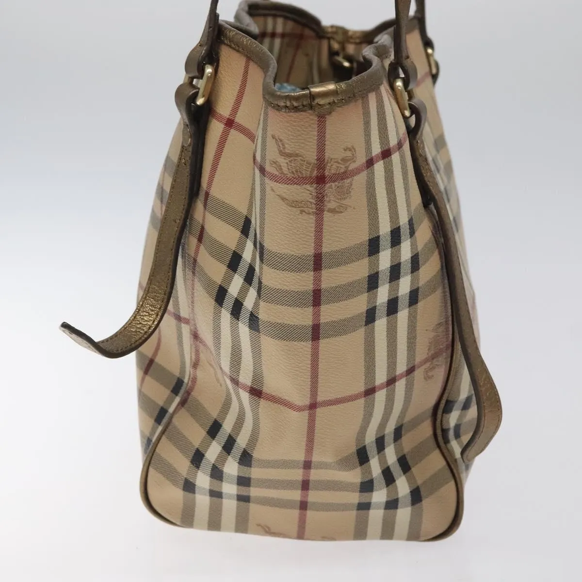 Burberry Haymarket Canvas Tote Bag (Pre-Owned)