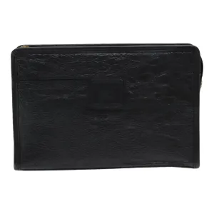 Burberry Leather Clutch Bag (Pre-Owned)