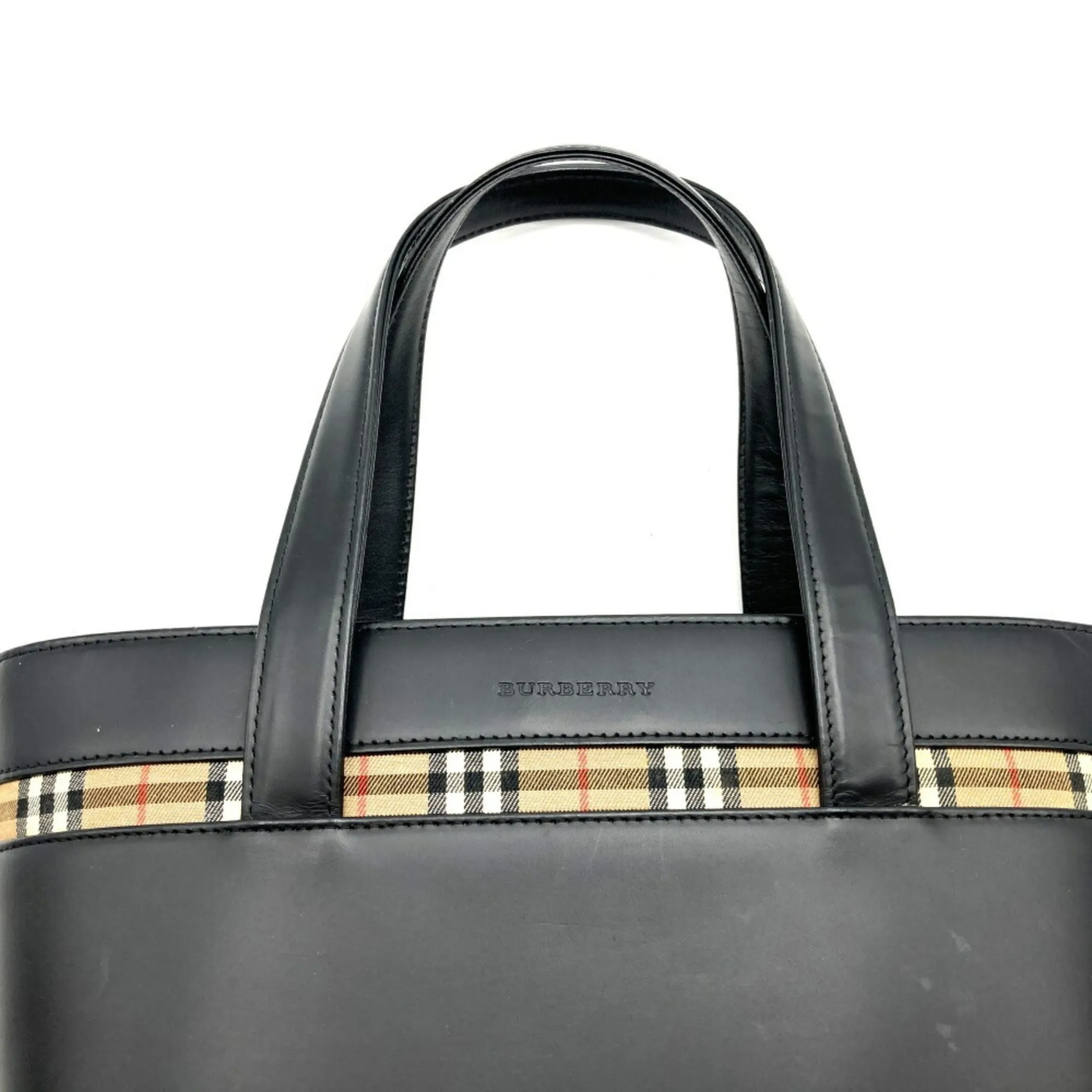 Burberry  Leather Handbag (Pre-Owned)