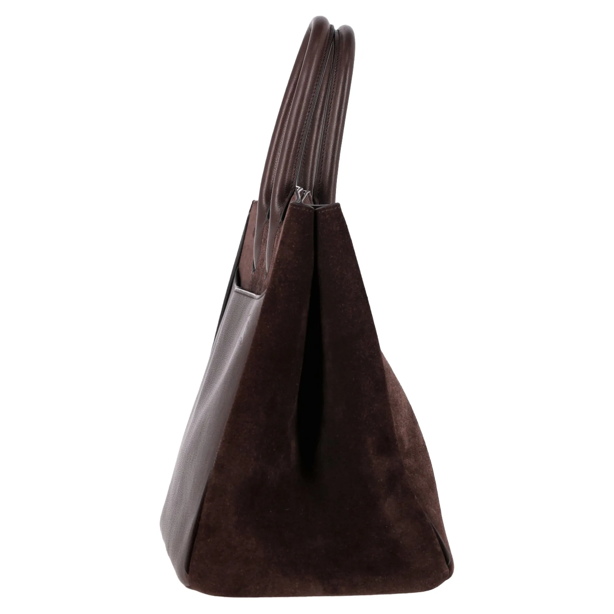 Burberry Medium Rocking Horse Tote Bag in Brown Suede