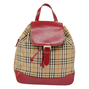 Burberry Nova Check  Canvas Backpack Bag (Pre-Owned)