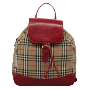 Burberry Nova Check Canvas Backpack Bag (Pre-Owned)