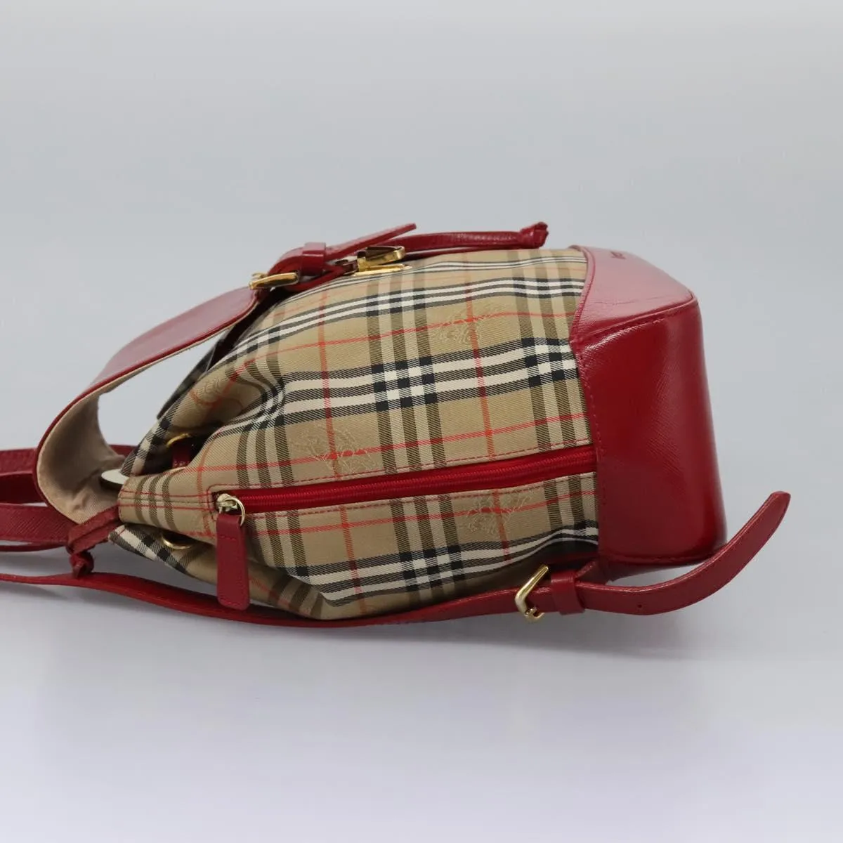 Burberry Nova Check Canvas Backpack Bag (Pre-Owned)