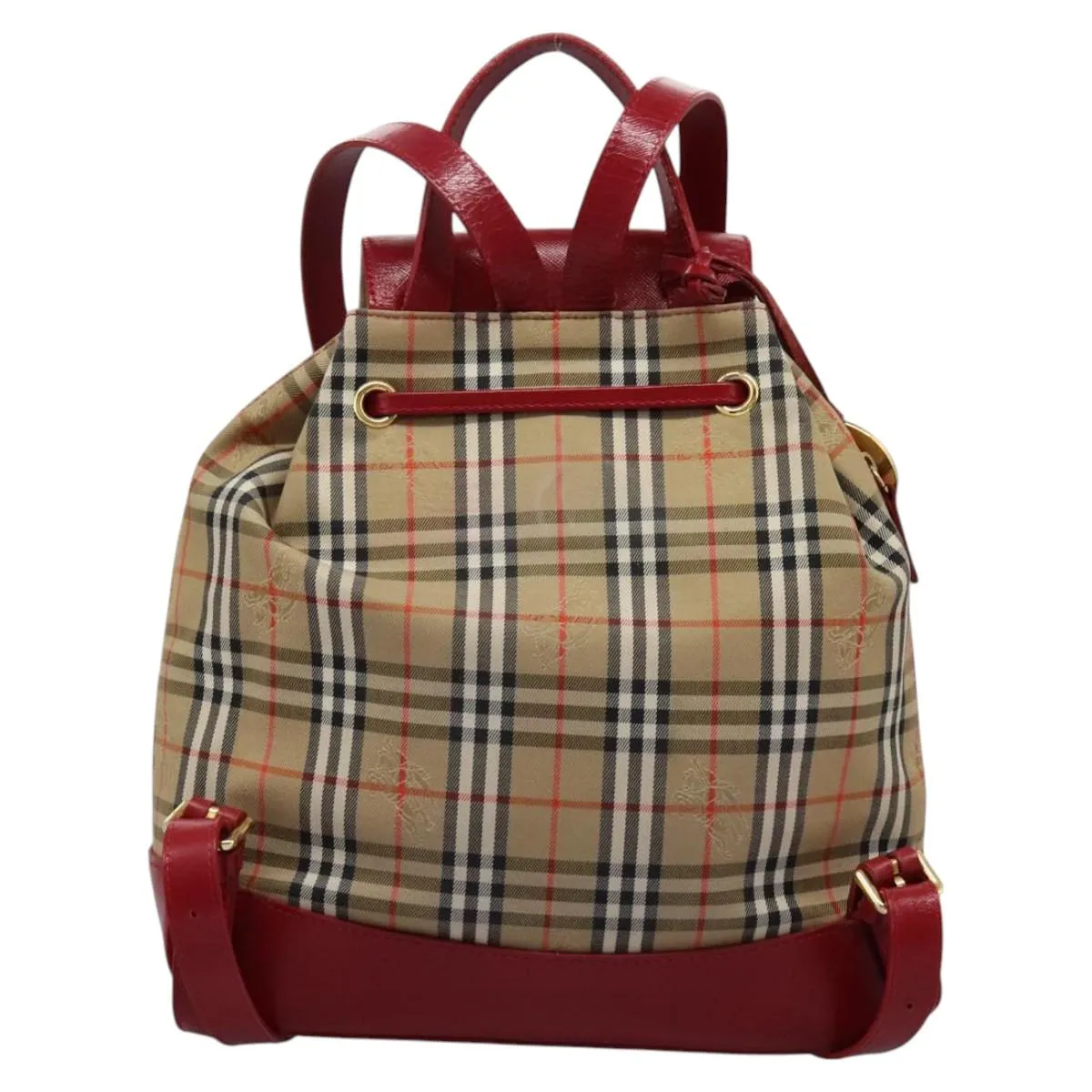 Burberry Nova Check Canvas Backpack Bag (Pre-Owned)