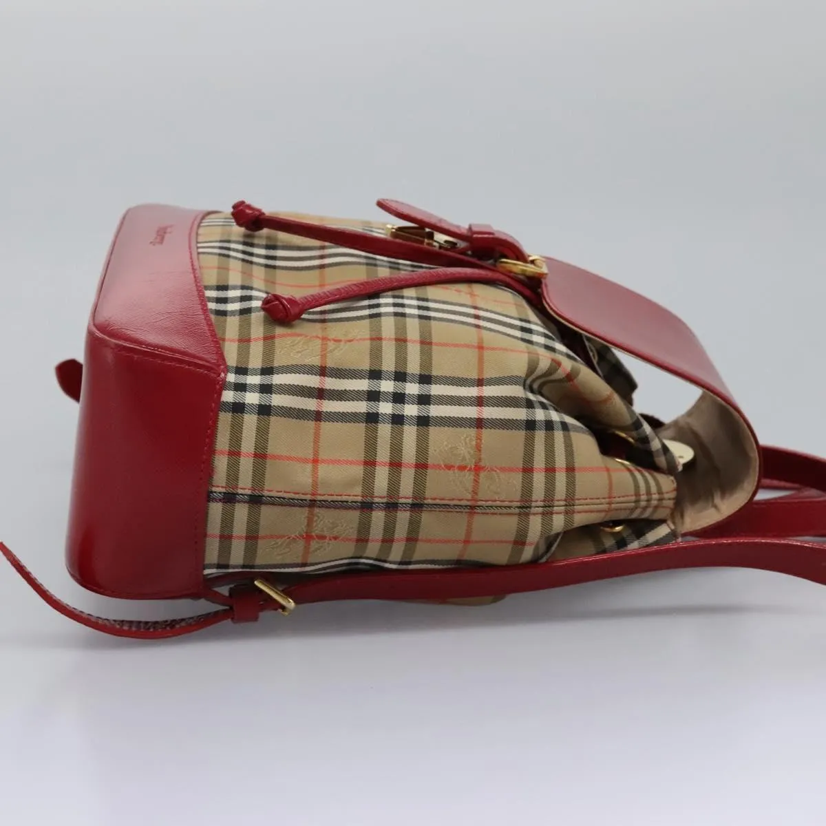 Burberry Nova Check Canvas Backpack Bag (Pre-Owned)