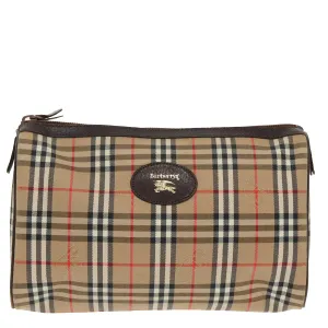 Burberry Nova Check  Canvas Clutch Bag (Pre-Owned)