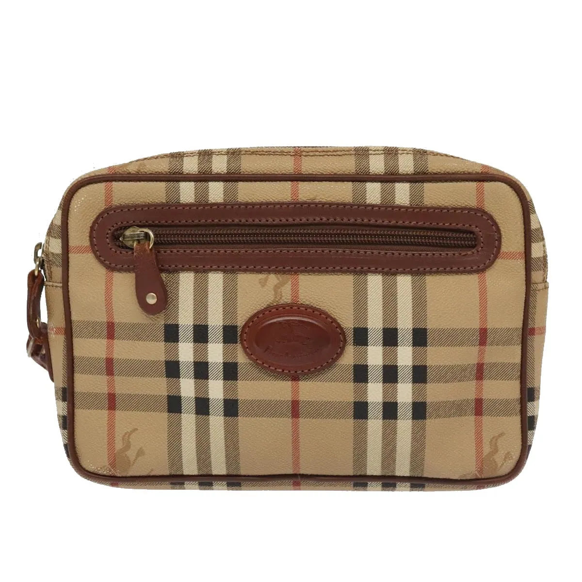 Burberry Nova Check  Canvas Clutch Bag (Pre-Owned)