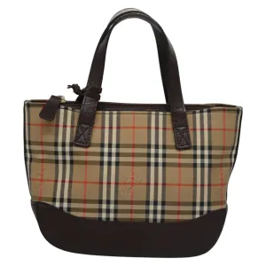 Burberry Nova Check Canvas Handbag (Pre-Owned)