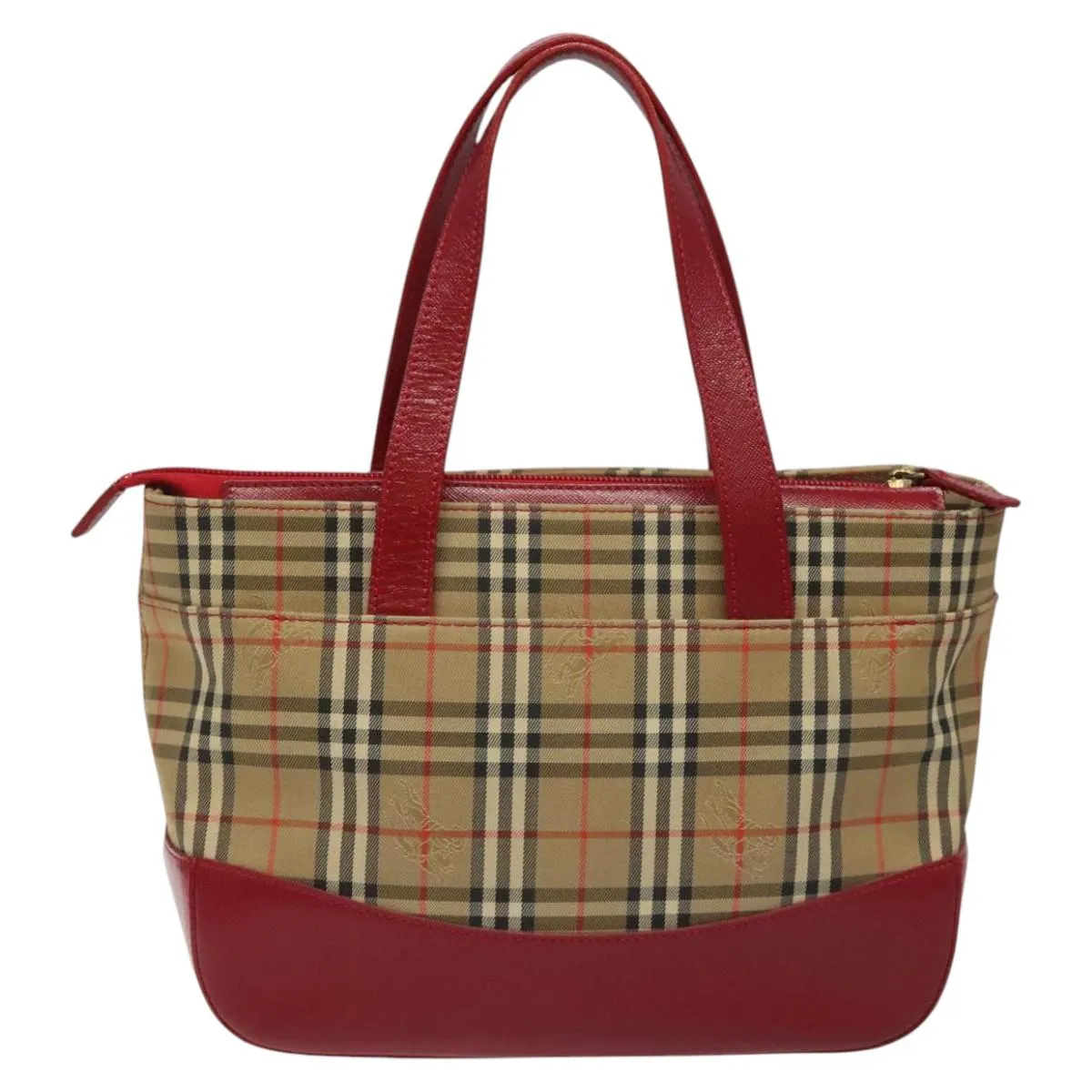 Burberry Nova Check Canvas Handbag (Pre-Owned)