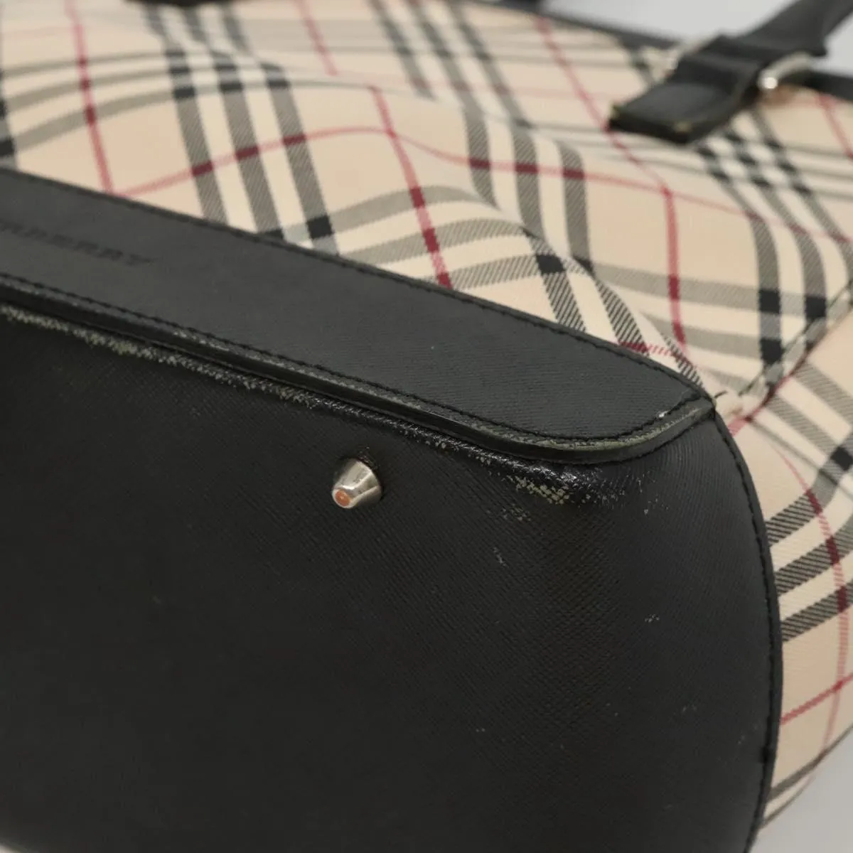 Burberry Nova Check Canvas Handbag (Pre-Owned)