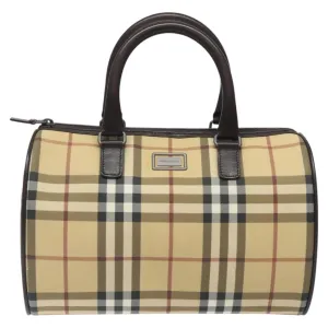 Burberry Nova Check Canvas Handbag (Pre-Owned)