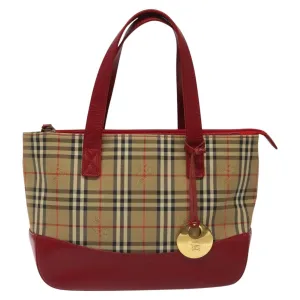 Burberry Nova Check Canvas Handbag (Pre-Owned)