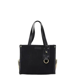 Burberry Nova Check Canvas Leather Handbag