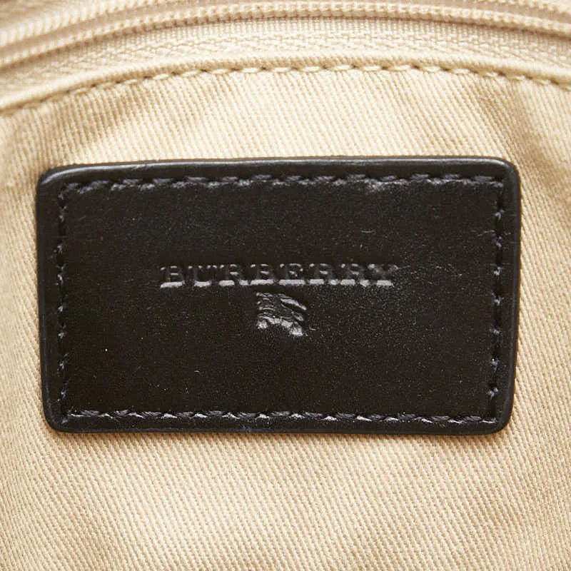 Burberry Nova Check Canvas Leather Handbag