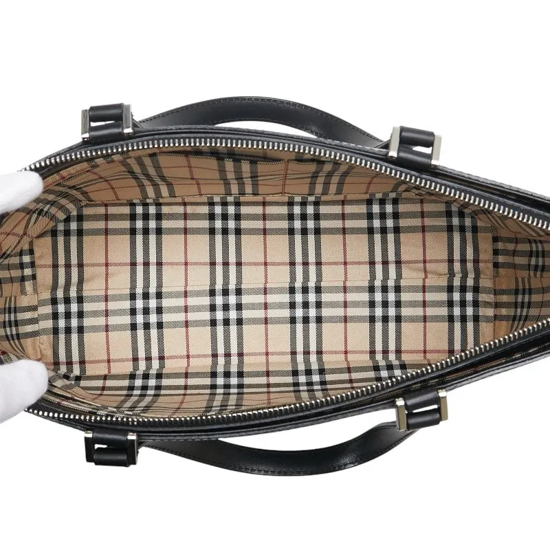 Burberry Nova Check Leather Handbag