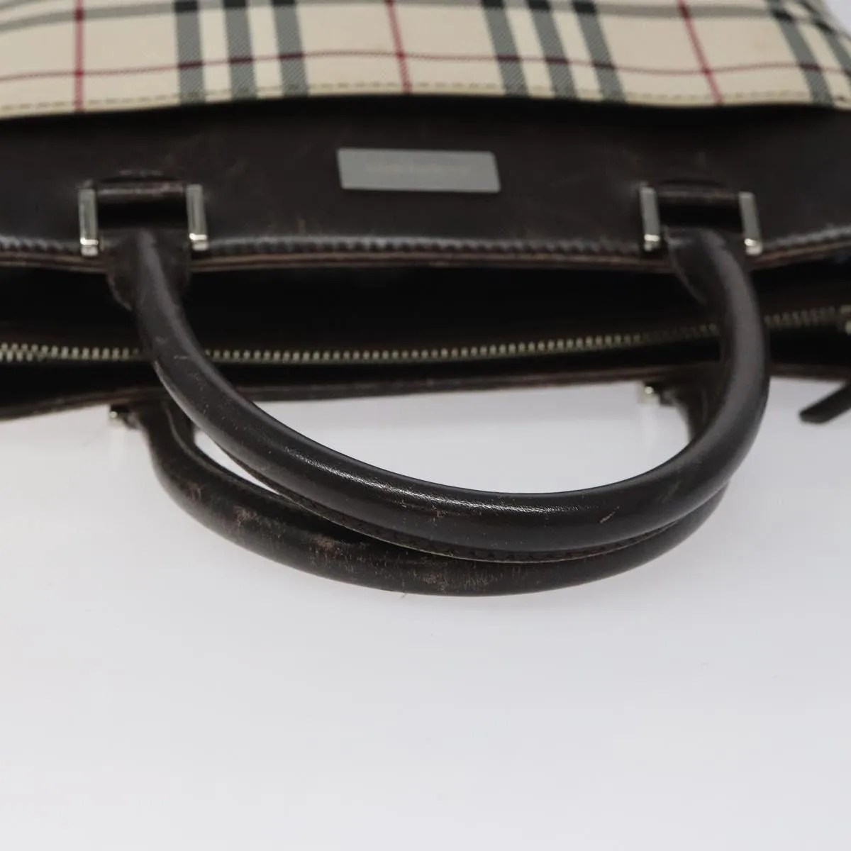 Burberry Nova Check Synthetic Tote Bag (Pre-Owned)