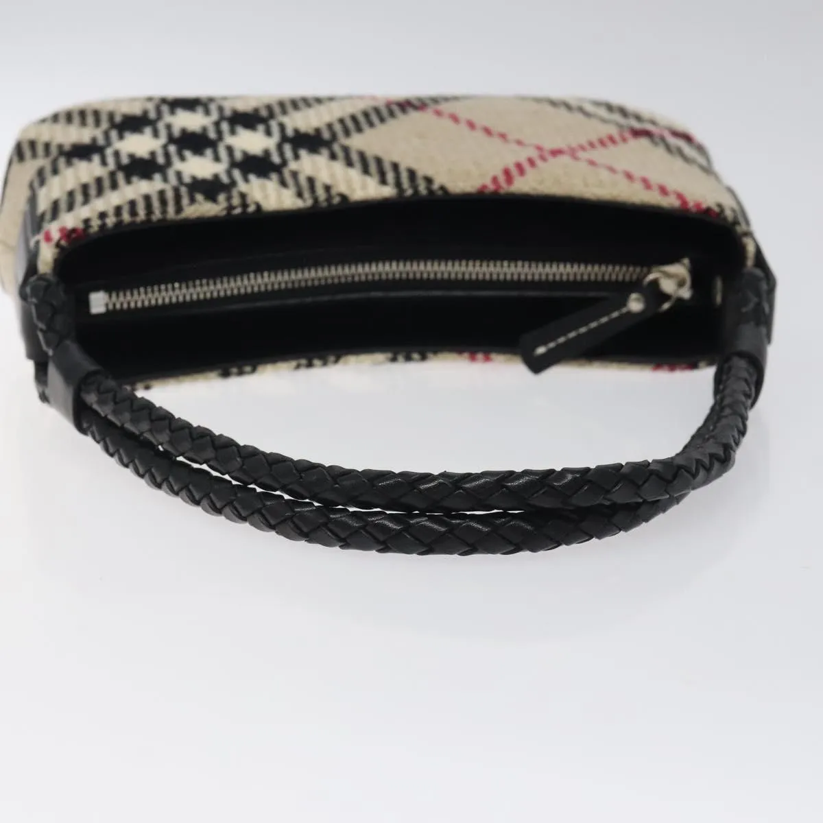 Burberry Nova Check Wool Handbag (Pre-Owned)