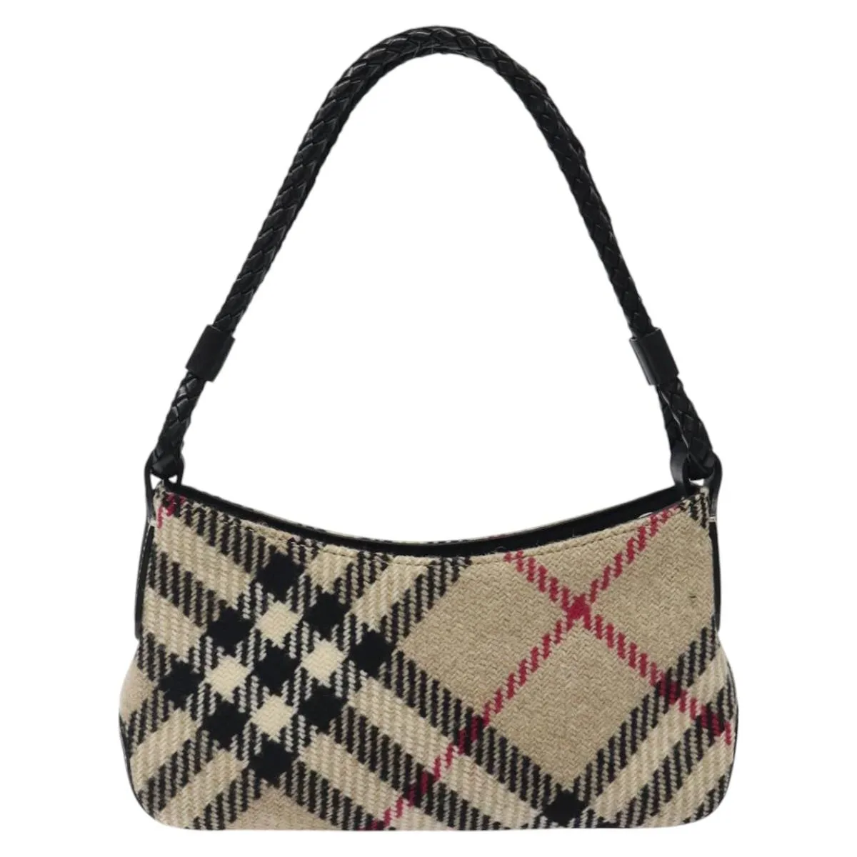 Burberry Nova Check Wool Handbag (Pre-Owned)