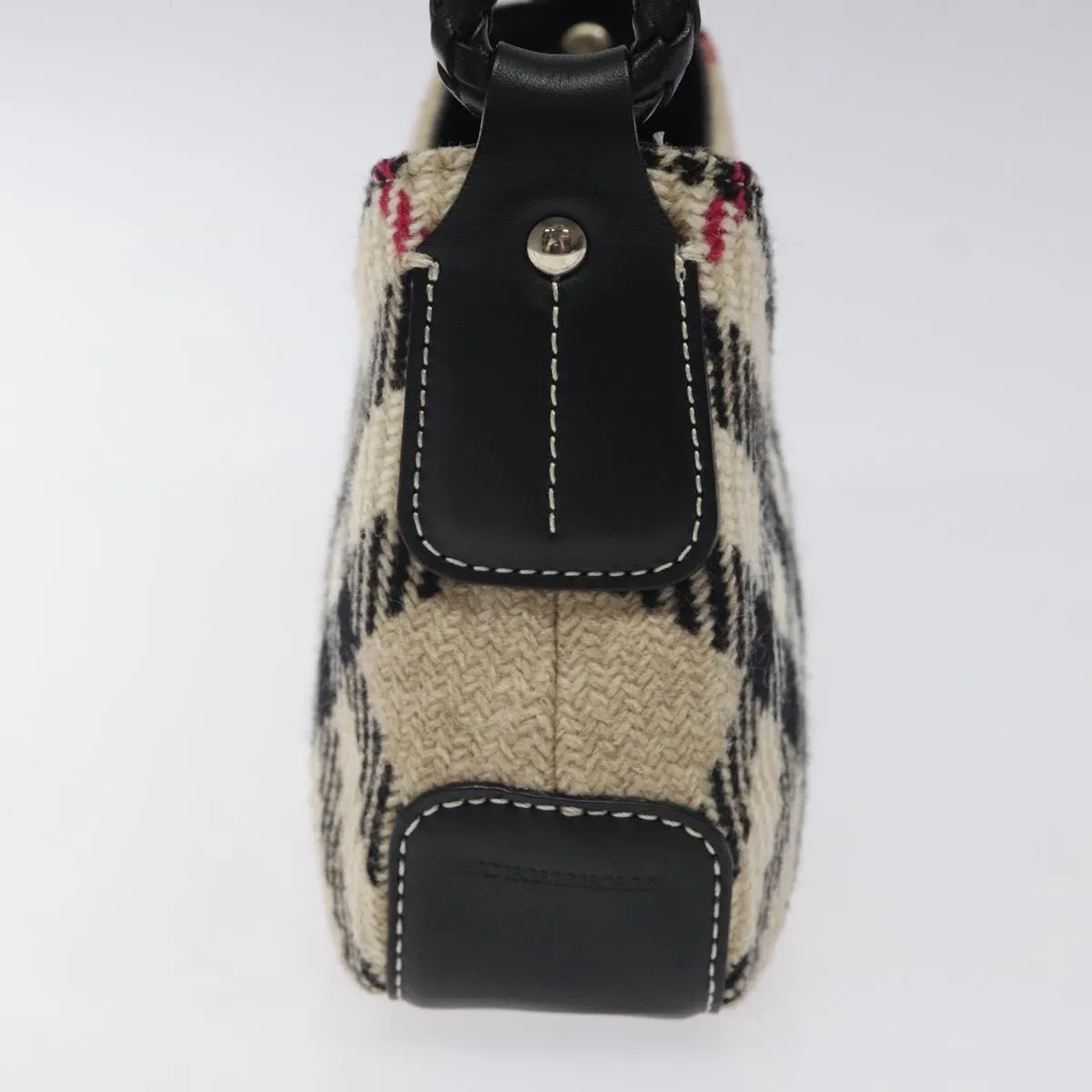 Burberry Nova Check Wool Handbag (Pre-Owned)