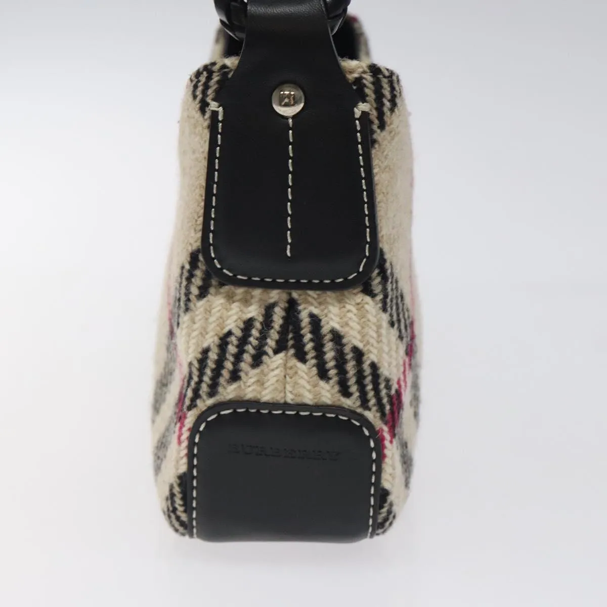 Burberry Nova Check Wool Handbag (Pre-Owned)