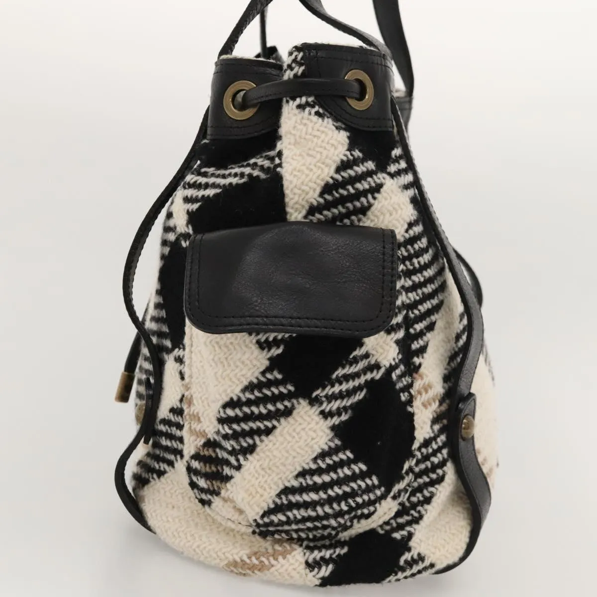Burberry Nova Check Wool Tote Bag (Pre-Owned)