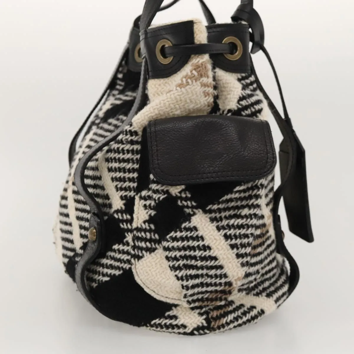 Burberry Nova Check Wool Tote Bag (Pre-Owned)