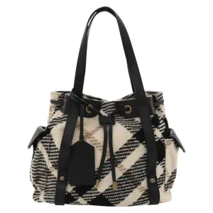 Burberry Nova Check Wool Tote Bag (Pre-Owned)
