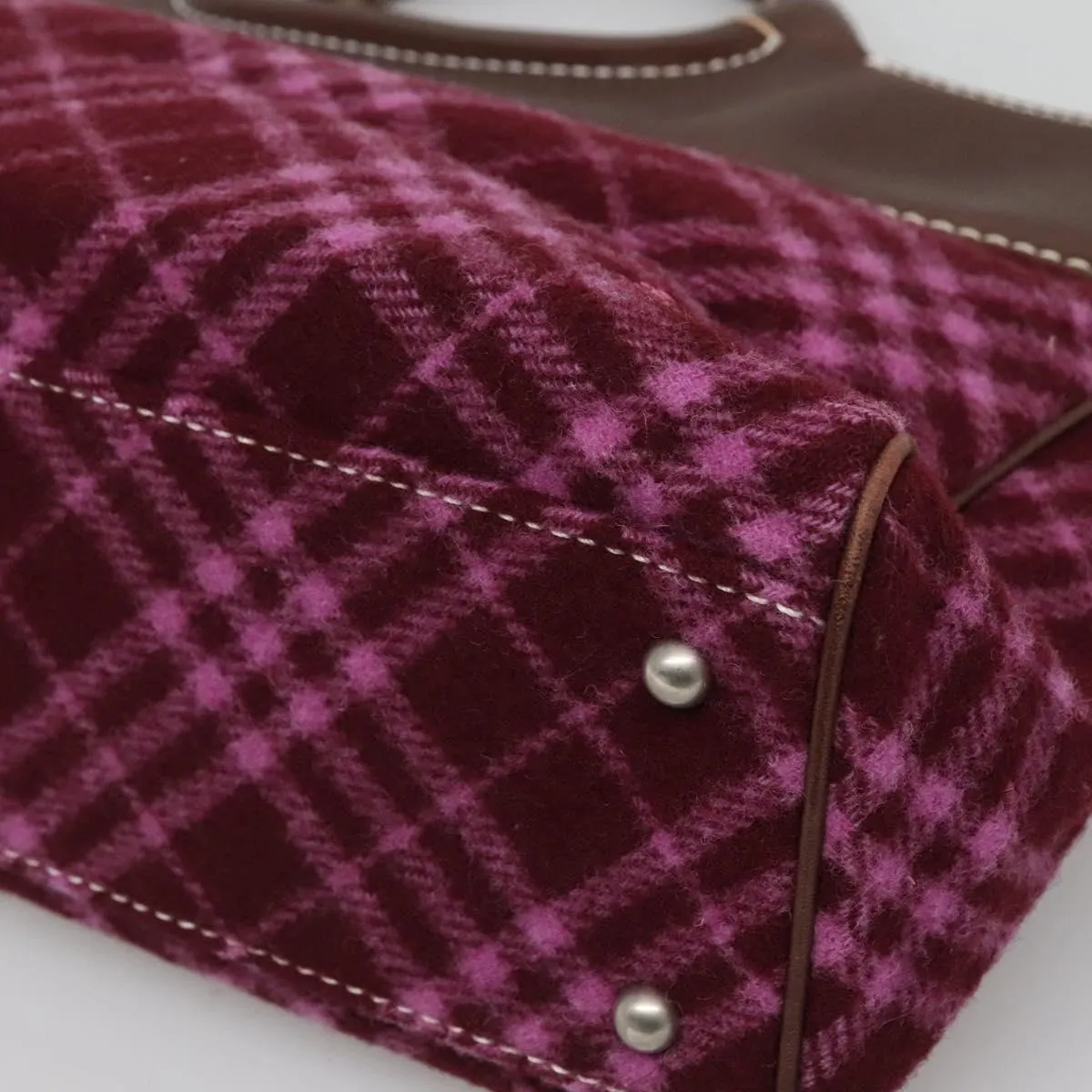 Burberry Nova Check Wool Tote Bag (Pre-Owned)