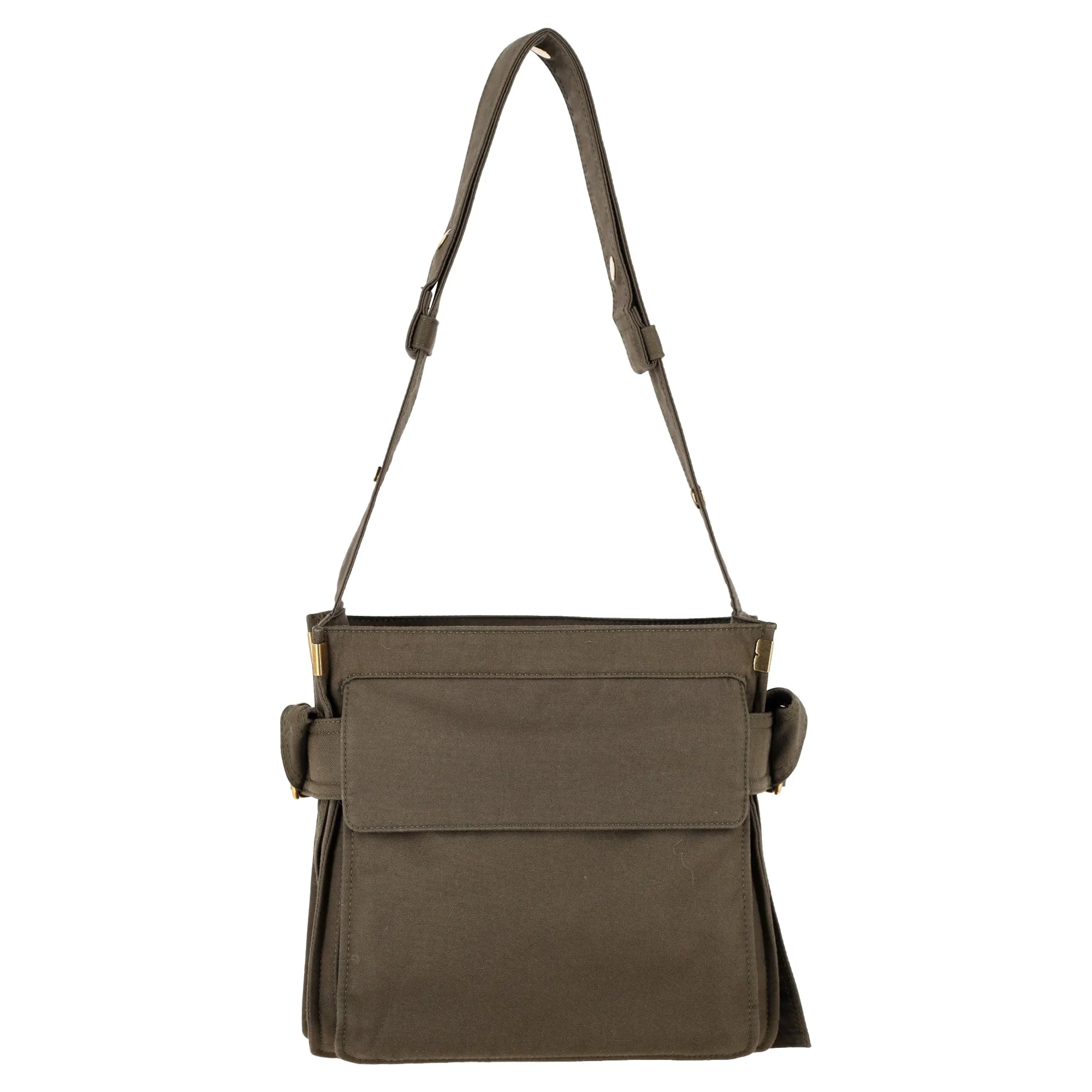 Burberry Small Trench Tote Bag in Olive Polyester