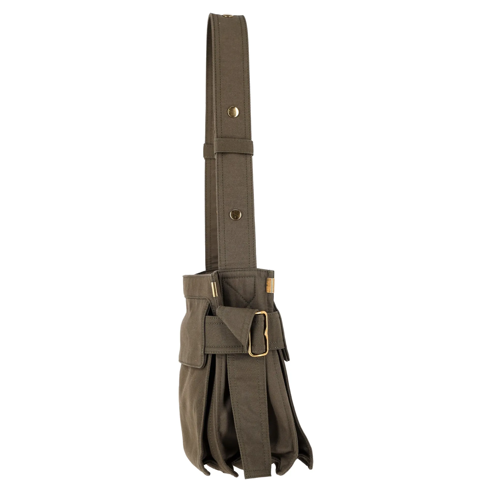 Burberry Small Trench Tote Bag in Olive Polyester