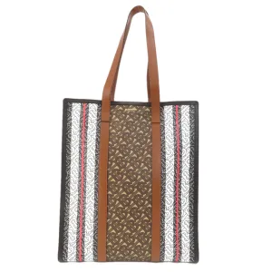 Burberry Stripe  Leather Tote Bag (Pre-Owned)