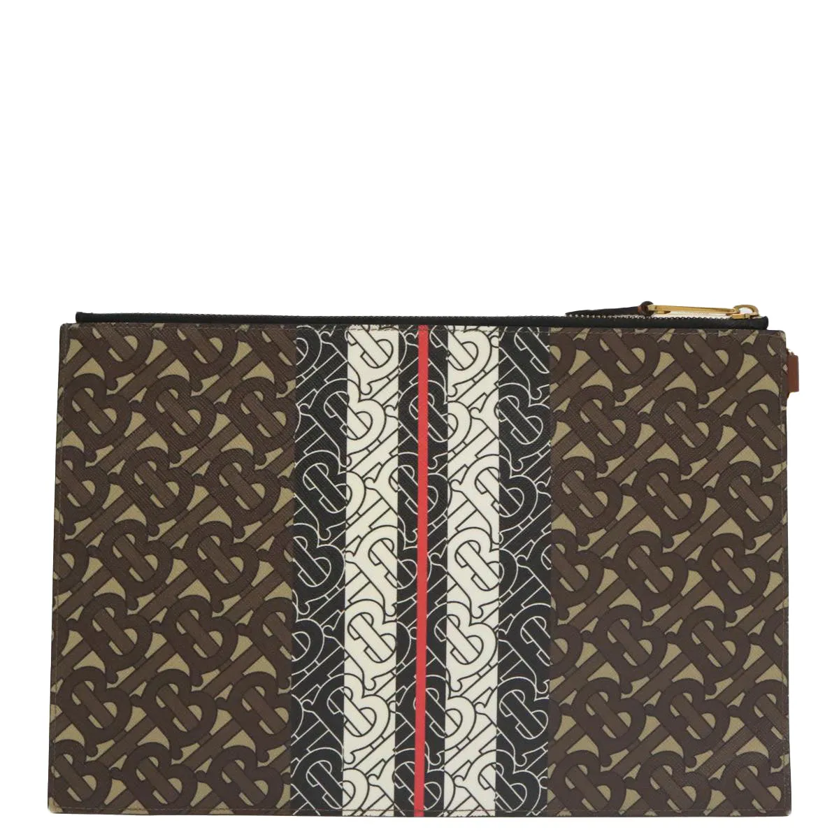 Burberry Tb  Leather Clutch Bag (Pre-Owned)
