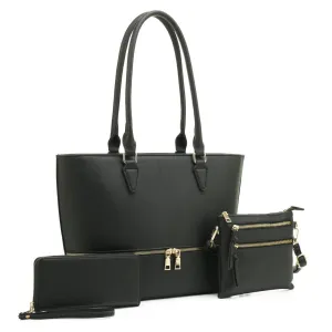 Business Class 3 Piece Bag Set In Black