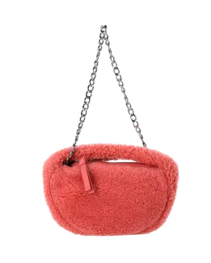 By Far Baby Cush Bag in Pink Shearling