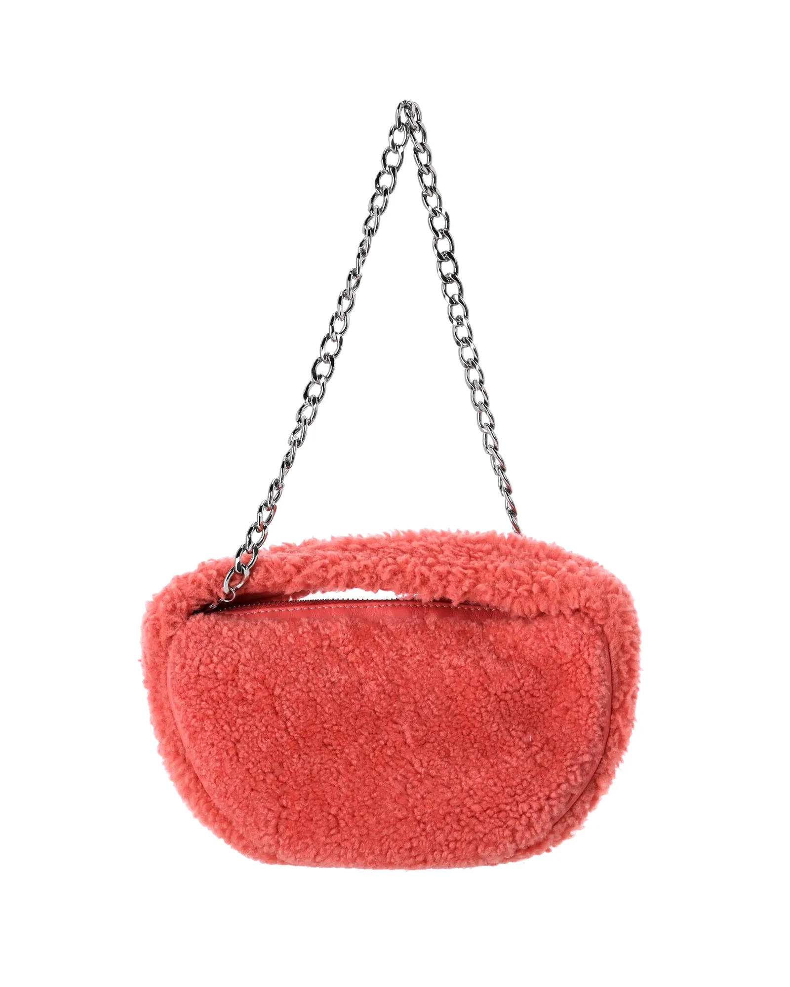 By Far Baby Cush Bag in Pink Shearling