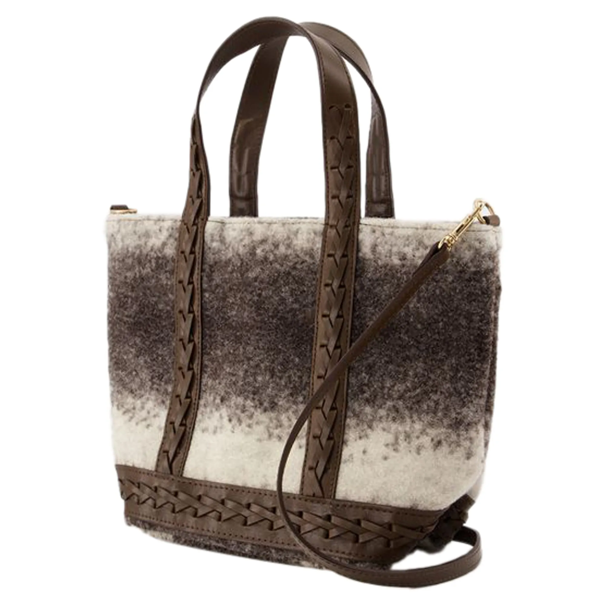 Cabas S Shopper Bag - Vanessa Bruno - Wool - Brown