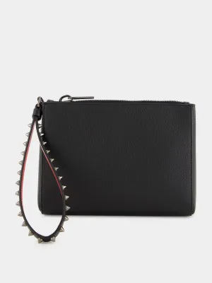 Cabata Soft Empire Mini Pouch in Black Calf Leather